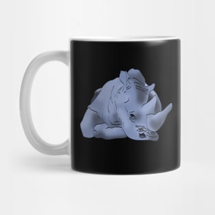 rhino lying down Mug